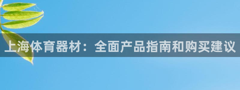 极悦官网：上海体育器材：全面产品指南和购买建议