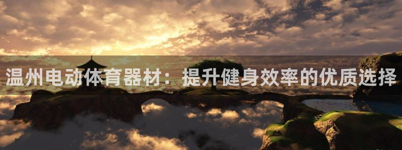 极悦平台集7O777：温州电动体育器材：提升健身效率