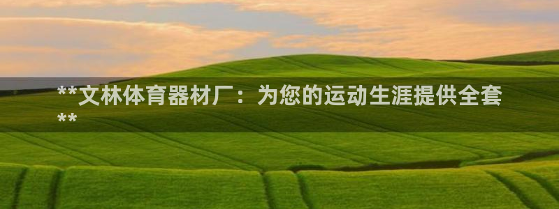 极悦平台官网下载中心app：**文林体育器材厂：为您的运动生