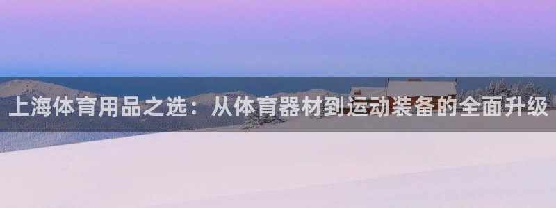 极悦平台与网易合作详情：上海体育用品之选：从体育器材